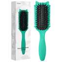 Curl Defining Brush, Curly Hair Brush for Curls Waves & Coils, Define, Volumize, Detangle Women Girls Curls, Reduce Hair Pulling Frizz, Fun Cat-Head Design, Green
