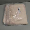 Gibelle Long Shower Curtain 72x80, Waffle Weave Bathroom Shower Curtain with Snap-in Fabric Liner Set, No Hooks Needed, Hotel Style with Mesh Top Window, Blush Pink