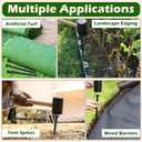 Gardzen 100 pcs Landscape Edging Anchoring Spikes, 6 inches Yard Lawn Paver Edging Stakes for Weed Barrier, Garden Fence, Artificial Turf