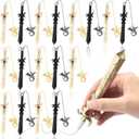 24 Set Dragon Pens Gifts Bulk Sword Pens Christian Dragon Pendant Accessories Religious Black Ink Stationery Valentines Day Gifts for Men Pastor Students Easter Church Birthday Office