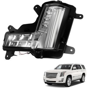 LED Fog Light Daytime Running Light Assembly Turn Signal Lamp w/Crash Fit for Escalade 2015-2020 84575577 GM2530139 (Left Driver Side)