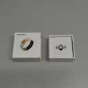 Ladies Smart Ring for Women Health Ring Blood Pressure Heart Rate Sleep Monitor Fitness Tracker Calories Step Counter Gesture Control iOS Android (#7(Inner circ2.14in), Enamel Ring-with charging case)