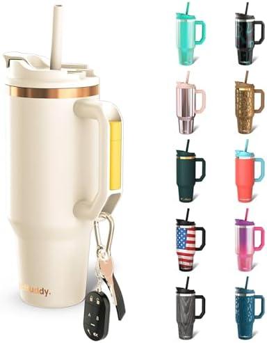 Frost Buddy Thicc Buddy - 40 oz Stainless Steel Vacuum Insulated Tumbler with Lid and Straw for Water - Travel Mug Cupholder Friendly - Gifts for Women Men Him Her (Copper Kiss)