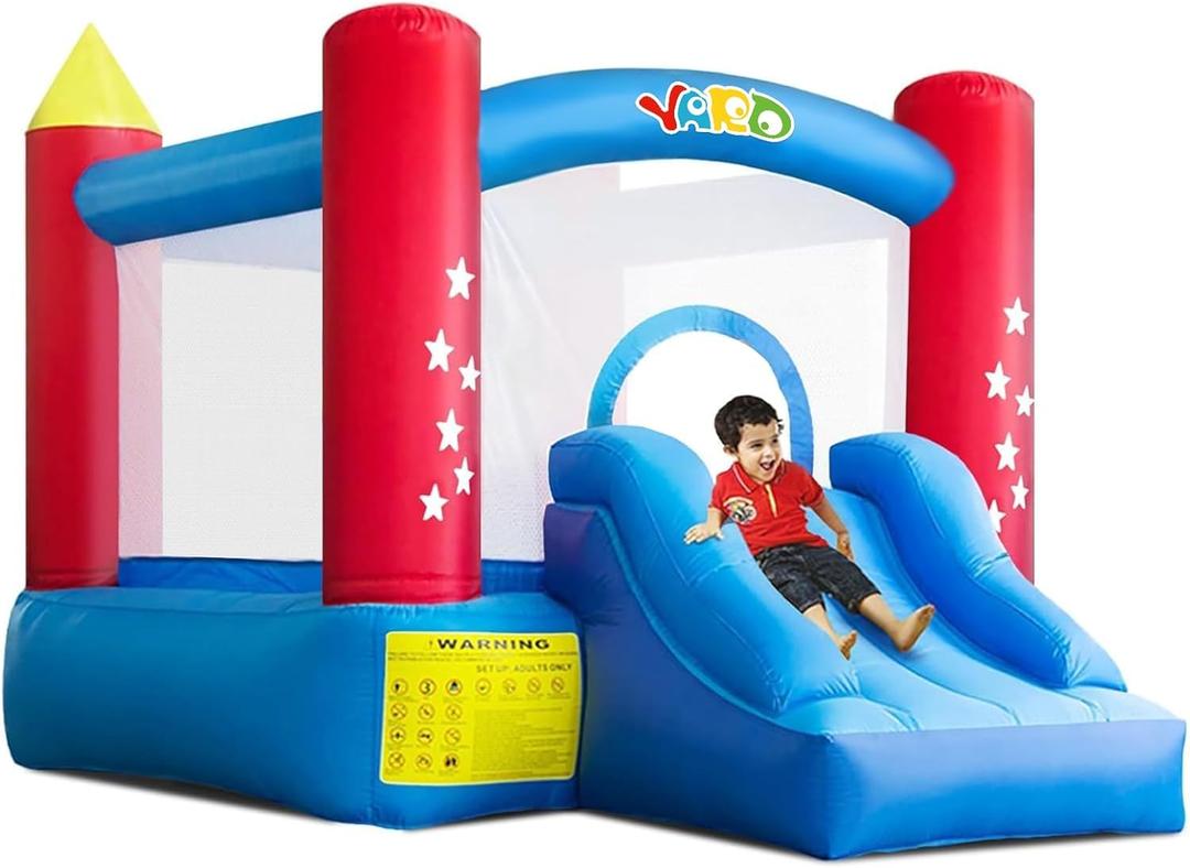 Yard Bounce House for Kids 3-8, Inflatable Bounce House with Slide, Bouncy House with Blower & Play Balls for Indoor Outdoor, 9.5x6.5x6.5FT Bouncy Castle for Toddlers Party