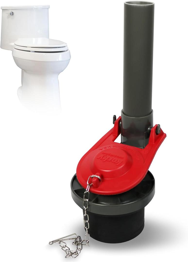 Korky 723X Standard 2-Inch Top Mount Flush Valve for 1-Piece Toilet Models, Red