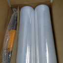 Stretch Film Shrink Wrap for Moving Supplies (15inch, 2 Pack) x 1000ft, Industrial Strength Plastic Wrap Stretch Roll for Pallet Wrapping Shipping Moving Boxes Storage Furniture with Handles, Clear