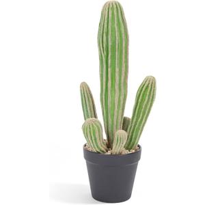 Artificial Cactus 16 INCH Tall Fake Cactus Plants Faux Cacti Saguaro with Planter for Indoor Outdoor Home Office Shop Garden Decoration