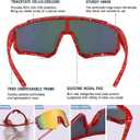 Glardefe Kids Baseball Sunglasses - Youth Baseball Sunglasses for Boys Girls - Sports Softball Shades Age 4-10