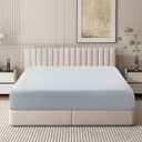 100% Egyptian Cotton Fitted Sheet King Size Only, 600 Thread Count, 8"-16" Deep Pocket Sateen Weave Bottom Sheet, Soft Breathable Hotel Quality, Foot Side Indicator (King, Gray)