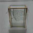 HighFree Vintage Glass Box with Lid - Clear Jewelry Glass Display Box Keepsake Box - Home Decor Decorative Box for Trinket Rings Bracelet (Gold, Medium)