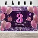 3rd Birthday Decorations for Girls IMISI Happy Birthday Banner Pink Decorations for A Party Birthday Backdrop for Women