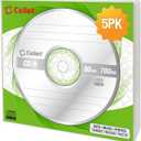 Cellet 5-Pack 700MB 80 Min for Data, Music, Photos