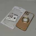 Misscase for iPhone 14 Plus Magnetic Glitter Case Compatible with MagSafe,Full Protection Slim Shockproof Anti-Scratch Case with Camera Lens Protector Logo View Dust-Proof Net for Women Gold