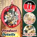 Dunzy 8 Pieces Wreath Container Christmas Wreath Storage Bag Garland Tear Resistant Fabric Round Boxes with Clear Window for Storage for Xmas Holiday Ornament(30307.8 Inch,Red, Green)