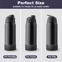 3 x yoelike Grid Silicone Boot for Owala Water Bottle, Anti-Slip Protective Sleeve for FreeSip/Twist/Flip, Bottom Bumper Cover for Watter Bottle Accessories (32 Ounces, Diamond - black)