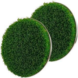 Golf Hole Cup Putting Green for Backyard Practice Putting Green Hole Simulated Lawn and Metal Base(2 Pieces)