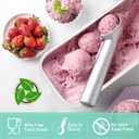 Walfos Ice Cream Containers for Homemade Ice Cream - 1.6 Quart & 8 oz. Set, Bonus Sealing Bands Keeping Silicone Lids Airtight, Reusable Ice Cream Tubs, Stackable Freezer Storage Container - Green