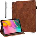 ALILANG Case for Kindle Fire HD 10 (9th Gen 2019/7th Gen 2017/5th Generation 2015) 10.1", Multiple Viewing Angles PU Leather Flip Stand Cover for Amazon Fire HD 10 Case -Brown