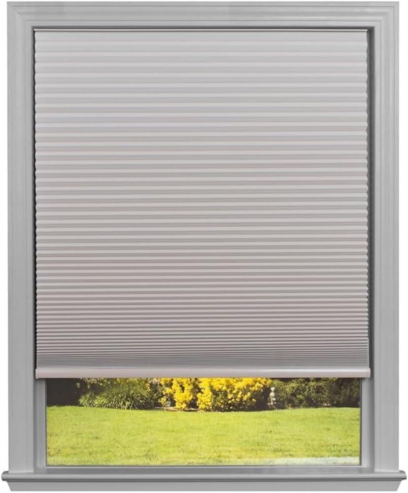 Redi Shade No Tools Easy Lift Trim-at-Home Cordless Cellular Blackout Fabric Shade Natural, 30" W x 64" L, (Fits windows 19"- 30")