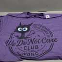 We Do Not Care Club Funny Black Cat Sarcastic Women's WDNC T-Shirt Purple Heather XL
