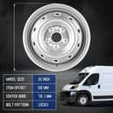 New Single 16x6 inch 16" 16 Inch Steel Wheel Rims Fit for 2014 2015 2016 2017 2018 2019 2020 2021 2022 2023 2024 2025 Dodge Promaster 1500, OE Direct Fit Replacement, 560-2534, Painted Silver