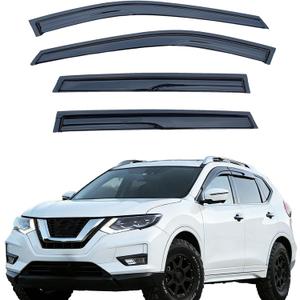 Window Visors for 2014-2020 Nissan Rogue, Outside Mount Tape-On Rain Guards, 4-Piece Set Vent Shade Deflectors