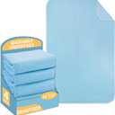 Washable Underpads, 34"x52" 4 Pack Incontinence Bed Pads, Heavy Absorbency Reusable for Elderly, Kids, Adults and Pets, Waterproof Quick Drying for Bed, Sofa, Floor