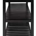 Casual Home Kitchen Island with Solid American Hardwood Top, Walnut&black
