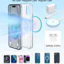 Magnetic Wireless Charger 15W with 20W Adapter & 6ft Cable MagSafe Charger for iPhone 16/15/14/13/12 Pro/Max/Plus/Mini & AirPods 3/2/Pro Fast Wireless Charging Pad for Home, Office, Travel