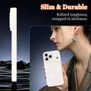OOK for iPhone 17 Pro Case White Case Cute Flower Floral Design