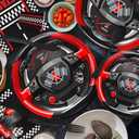Race Car Birthday Party Supplies - Racing Cars Birthday Decorations Includes Plates, Napkins, Cups, Cutlery for Kids Boys Party, Serves 24
