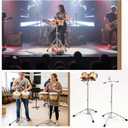 Leinuosen Bongo Stand Elliptical Legs and Storage Bag Adjustable Height 20" to 46" Secure and Stable for Bongo Drums