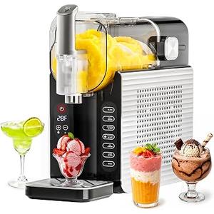LIFECREEK 88oz Slushie Machine for Home, No Ice Needed Frozen Drink Maker with 7 Presets, Auto-Clean, One-Touch Start, Recipe Book Included, Slushie Maker for Margarita, Milkshake, Frappe, Silver