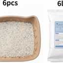 Disposable Cat Litter Box Kit Large, 6 Pack with Tofu Litter
