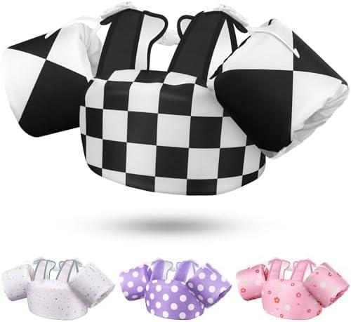 Vvinca Separable Toddler Swim Vest Fit 22-66 Lbs（1-6 Years）|2025 Newest 3 in 1 Pool Float & Arm Bands Boys and Girls, Adjustable Sturdy Safety for Infant 1 2 3 4 5 6 Year