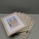 Vittanly 8x10 Picture Frames Set of 9, Shatter Resistant Plexiglass, Display 5x7 Pictures with Mat or 8x10 without Mat, Photo Frames for Wall or Tabletop, Engineered Wood, OAK