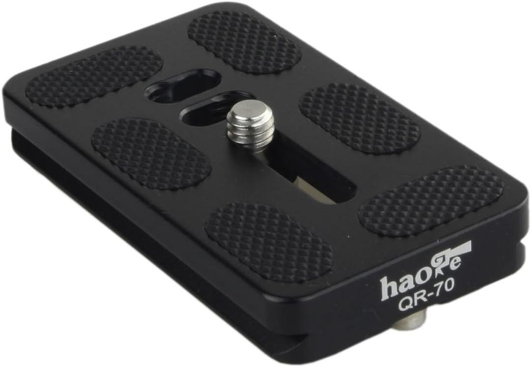 Haoge 70mm QR Quick Release Plate with D-Ring Screw Fits Arca-Swiss Standard for Tripod Ball Head Clamp Camera Lens