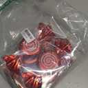 Aoriher 6 Pcs 7.6" Large Candy Cane Ornaments Christmas Tree Peppermint Decorations Hanging Candy Ornaments Glitter Christmas Picks with Golden Ropes for Xmas Party Decorations (Red)