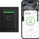 Kwikset Halo Touch Fingerprint Wi-Fi Smart Lock, Keyless Entry Door Low Profile Deadbolt, Geofence Auto-Unlock, Grade AAA Certified, No Hub Easy Install, Matte Black 