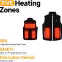 Lightweight Heated Vest for Men and Women 3 Heating Levels Electric Heating Vest for Outdoor Activities (Black, XL)
