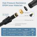 Black Shower Hose Replacement 6 foot 304 Stainless Steel Hand Held Shower Head Hoses - 69 Inches High Pressure Sprayer Bidet Hose Flexible Matte Black Extension Showerhead Hoses Extra Long