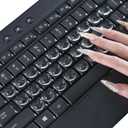 Keyboard Stickers for Long Nails - Clear Glass Long Nail Keyboard Cover, Raised Nail Art Typing Sticker for Laptop, Desktop, PC & Calculator Keycap Device - 54PCS(0.63 x 0.31 inch)