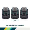 Safety 1st TriMate 3-in-1 Convertible Car Seat, Slim Fit, Infant to Big Kid Car Seat, Easy-Install Harness, Machine-Washable Cover, Dishwasher-Safe Cup Holders, 5-100 lbs, Sharkskin