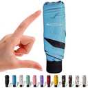 Goothdurs Mini Travel Compact Umbrella Small Lightweight Folding Sun Umbrella with 95% UV Protection for Men & Women (A2.3-Blue)