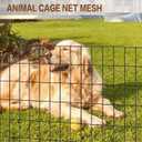 Tongmo 4 ft x 50 ft Black PVC Coated Welded Wire Fence, 16GA Garden Chicken Wire Fence Roll, Mesh Size 2" x 4" Hardware Cloth, Ideal for Yard Protection and Poultry Netting