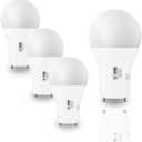 SLEEKLIGHTING | 15w, 100W Eq, GU24 Base LED 2 Prong Light Bulbs, UL Approved, 120v, Mini Twist Lock, 5CCT (2700K-5000K) Dimmable - Replaces Spiral Self Ballasted CFL Two Pin Bulbs (4PK)