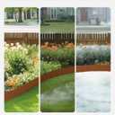 VEVOR Steel Landscape Edging, 10 Packs 40 x 4.5 in Weather-Resistant & Pre-Rust Metal Landscape Edging, Bendable Garden Edging Border, Heavy Duty Lawn Edging, Flower Bed Yard Pathway Divider