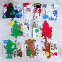 Winlyn 24 Sets Holiday Decorations DIY Christmas Tree Ornaments Winter Crafts Kits Foam Reindeer Penguin Snowman Foam Stickers for Kids Holiday Seasonal Gift Home Classroom Activities Party Favors
