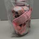 Fimibuke Half Gallon Water Bottle with Sleeve 64 OZ Water Bottle with Handle & Straw Leakproof Motivational Sports Gym Water Bottle with Time Marker BPA Free Water Jug with Reusable Neoprene Holder (A4.Floral Pink)