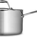 Tramontina Signature Tri-Ply Clad Stainless Steel 4-Quart Sauce Pan with Lid, Induction-Ready, Dishwasher-Safe, NSF-Certified, Made in Brazil